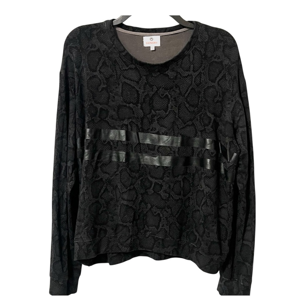 Sundry Snake Python Print Top With Stripes Size M… - image 2